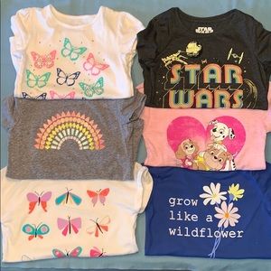4-5 Girl shirt short sleeve bundle of 6